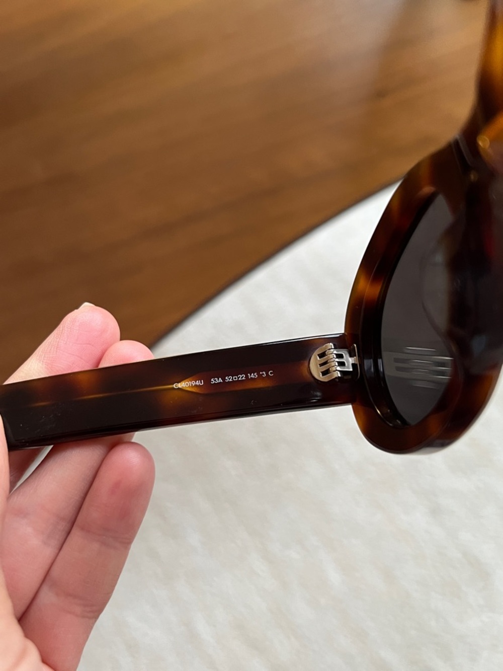 Celine Tortoise Triomphe Oval Sunglasses - Picture 8 of 8
